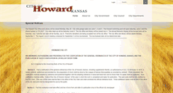 Desktop Screenshot of cityofhoward.org
